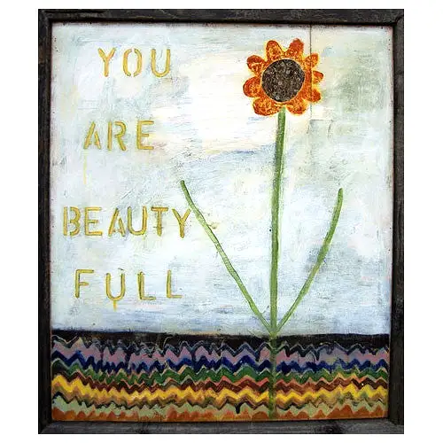 You Are Beauty Full Vintage Framed Art Print